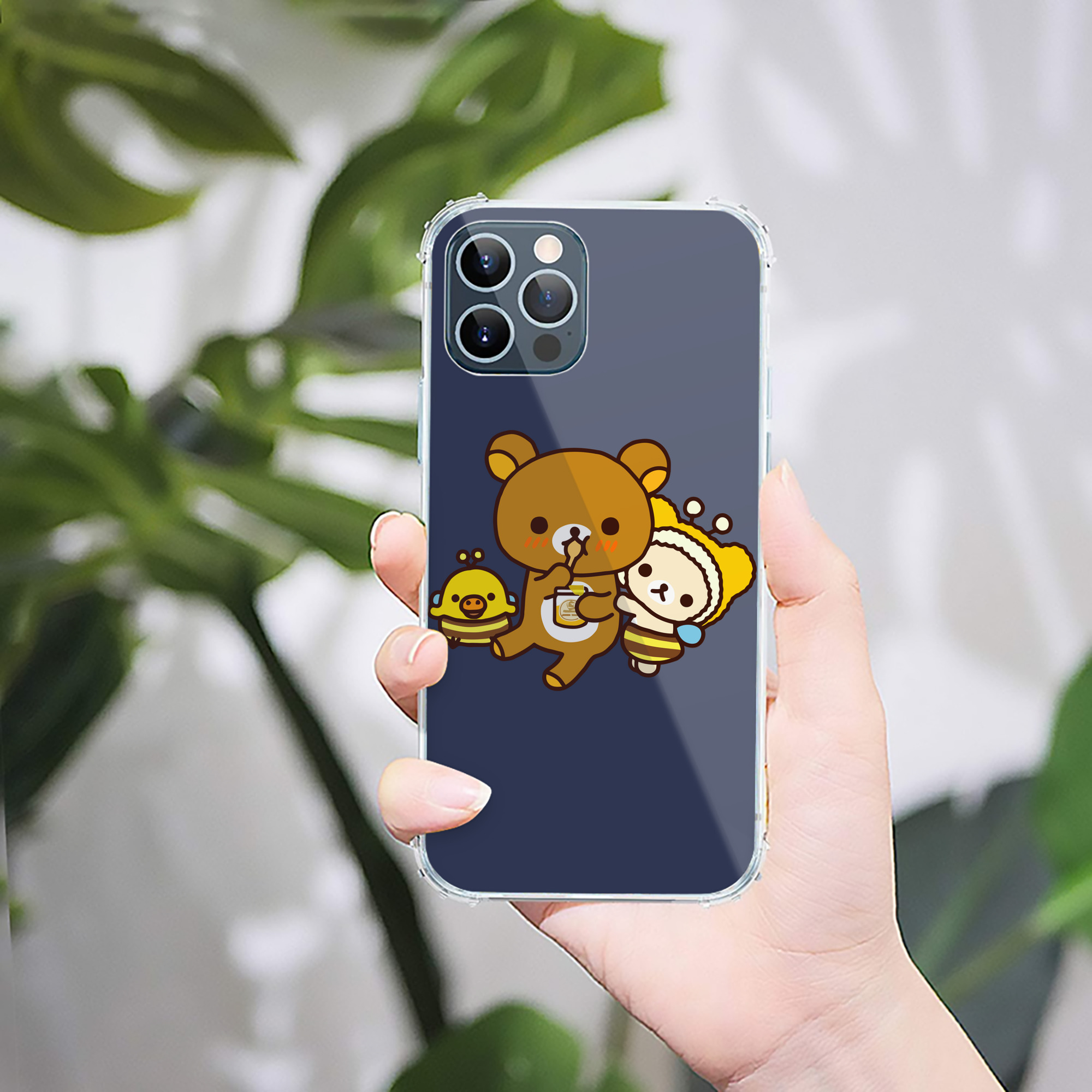 （画像用） リラックマ リラックマ キイロイトリ Rilakkuma Korilakkuma Kiiroitori 【iPhone 12シリーズ対応】透明スマホケース（クリアソフトケース）